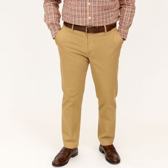 Alton Lane Mens Tailored Fit Chino Pant Flat Front Stretch Tapered Leg Size 33 - Picture 1 of 13